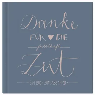 Eine der Guten Verlag Fotoalbum Danke für die fabelhafte Zeit - blau rosa, Abschiedsbuch für Kollegen, Lehrer, Freunde als Abschiedsgeschenk blau|rosa
