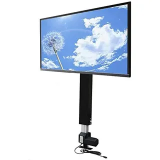 Elektrisch höhenverstellbarer TV Lift YUNRUX Einstellbare TV Lift Halterung TV Ständer Standfuß Flachbildschirme 70 cm Hubläng TV Wandhalterung
