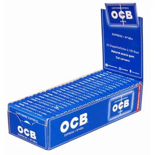 OCB 16730 Blau Gummizug - Rolling Zigarettenpapier, blau, 2 Pakete, 15 x 15 x 5 cm