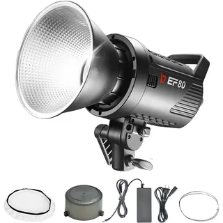 JINBEI EF-80 80 W COB LED-Videolicht mit App-Steuerung, Bowens Mount/CRI97+/9 Beleuchtungseffekte/Beleuchtung für Studio/Fotografie, Beleuchtung/Videoaufnahme