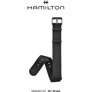 Hamilton Nylon Khaki Field Auto Band-set Textil Nato Schwarz 20/20 H694.893.101 - schwarz