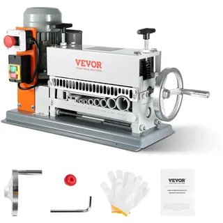 Vevor Kabelabisoliermaschine Elektrisch 1,5-36mm Kabelschälmaschine 370W Abisoliermaschine 11 Abisolierkanäle Abisolierzange mit Kurbel 65-Mn-Federstahl Klinge Ideal zum Abisolieren von Kupferdraht