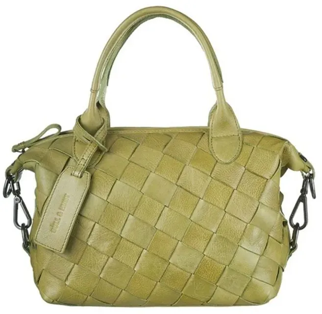 Bull Hunt Charlotta-Flechtwerk Lime Handtasche
