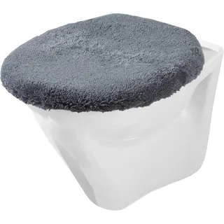 Erwin Müller WC-Deckelbezug Kreta grau Größe 47x50 cm - weich und flauschig, trocknergeeignet