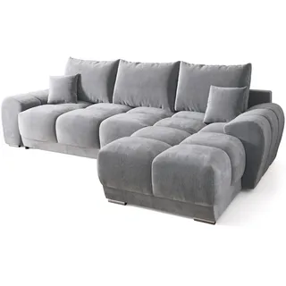 bromarkt Ecksofa, Grau, Textil, 3-Sitzer, L-Form,L-Form, 298x184 cm, Wohnzimmer, Sofas & Couches, Wohnlandschaften, Ecksofas