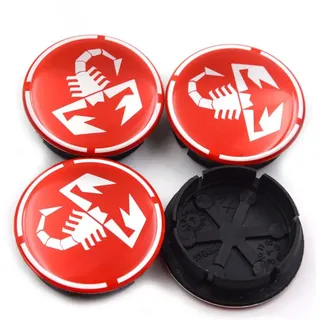 WxsDsq Nabendeckel Radnabenkappen Radkappen 50MM 4 Stück Kompatibel mit für FIAT Punto Abarth Panda Alfa Romeo Mito 147 156 159 166 500 Felgenkappen Radzierkappen ABS Legierungsring,H