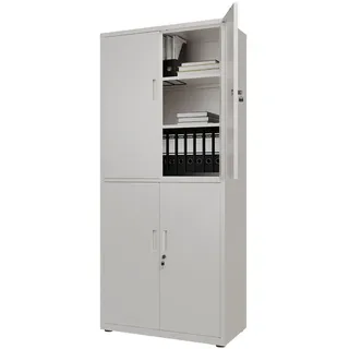 Juskys Aktenschrank 180x80x40 cm Weiß