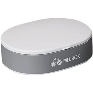Reise Pillenbox Kunststoff Pillen-Organizer 6 Fächer Tragbare Pillendose Vitamindose Vitamin-Behälter Mini Tablettendose Tablettenbox Medikamentenbox (Grau)