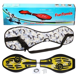 FunTomia Waveboard Waveboard mit Mach1 ABEC-9 Kugellager, LED Rollen & Tragetasche