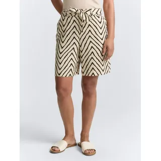 Tom Tailor Damen 1046506 Bermuda Shorts, 38058-Natural Zig Zag Design, 36