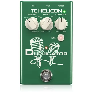 TC Helicon DUPLICATOR Ultra-Simple Vocal Effects Stompbox mit Doubling, Reverb und Tonhöhenkorrektur
