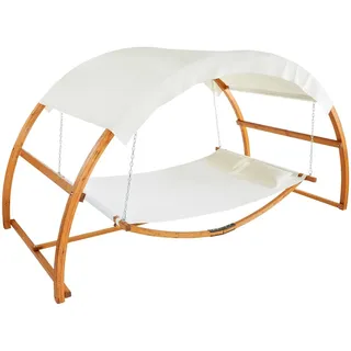Tectake tectake® Hängematte Locarno für 2 Personen 328x160x171,5cm Teak