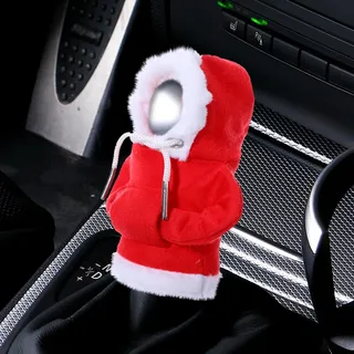 Amabro Weihnachten Schaltknauf Hoodie,Weihnachtsfest Auto Pullover,Weihnachts geschenk Woody Woodie Hoodie Hoody Schaltknauf Abdeckung Weihnachtskostüm Accessoires Weihnachtsaccessoires(Rot)