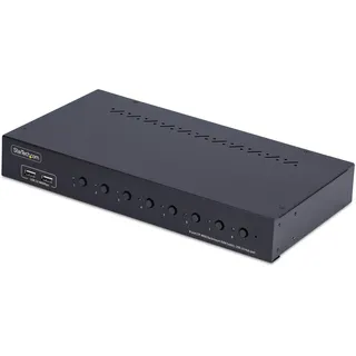 Startech StarTech.com 8 Port DisplayPort KVM Switch, 1HE Rackmount Satz, 4K 60Hz DP 1.2, KVM Umschalter, Taste/Hotkey, TAA
