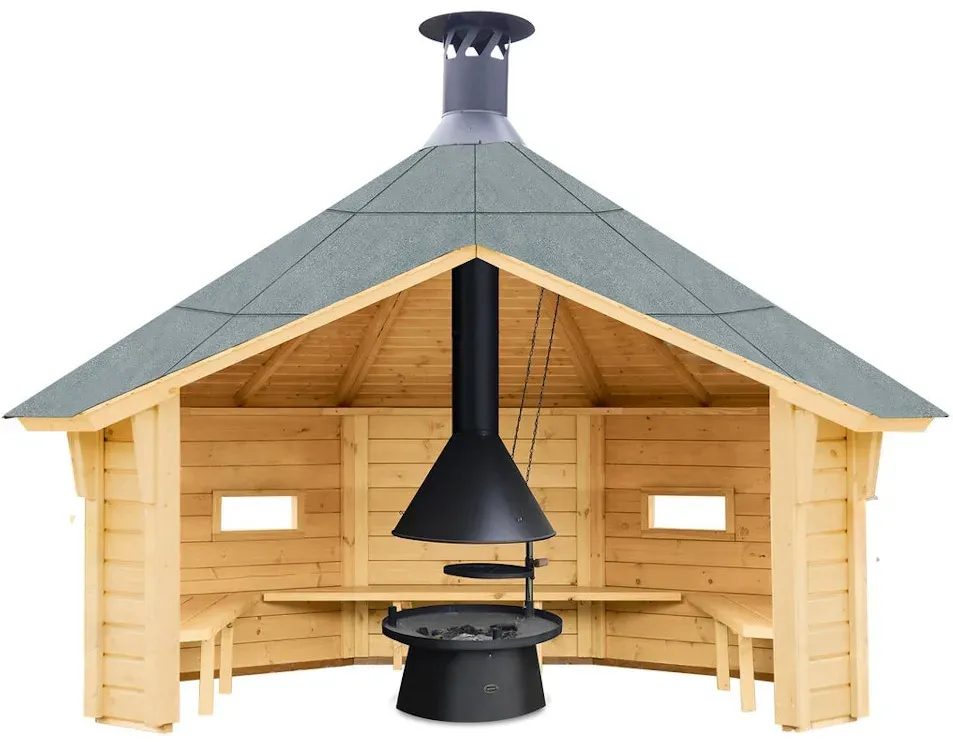 Wolff Finnhaus Wetterschutzhütte / Grillhütte  naturbelassen Ohne Grillanlage