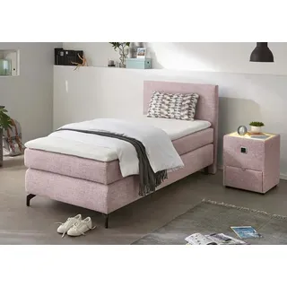 INOSIGN Boxspringbett Alinas, mit Topper", und Zierkissen, in unterschiedliche Farbvarianten und Breiten lieferbar, rosa