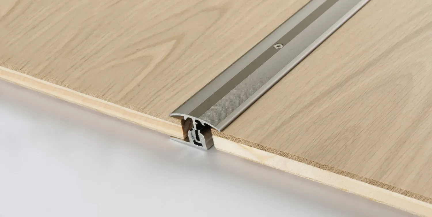 Parador Profile Übergangsprofil Aluminium-Edelstahl für Parkett, Bodenbeläge 8 - 18 mm 1000x45 mm