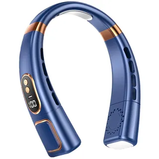 Premium Upgraded Cooling Neck Fan Air Cooler Nackenventilator Mit Kühlung (Blau)