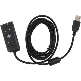 ASHATA USB Soundkarte, USB zu 3,5-mm Klinken Audio Adapter, USB zu 3,5-mm Klinken Audio Soundkarten Adapter, Adapter mit Kopfhörer und Mikrofon Buchse für Kingston Cloud II