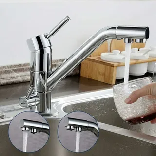 3-wege-küchenarmatur Mit Umkehrosmoseanlagemessing-mischbatteriegefiltertes, Kaltes Und Warmes Wasserteichinstallation, Kompatibel Mit Filtersystemen