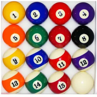 Dazikemo Billardkugeln Set 57,2 mm hochglanzpoliert