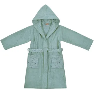 Wörner Kinderbademantel WÖRNER "Sterne" Gr. 86, blau (eisblau), L:60cm, Baumwoll-Webfrottier, Hausmäntel, mit Stickerei, mit Taschen, maschinenwaschbar, trocknergeeignet