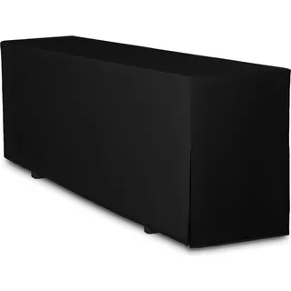 TexDeko TexDeko® Biertischhusse Premium für Bierzeltgarnitur 220 x 50cm Blickdicht waschbar nur Tisch (Schwarz)
