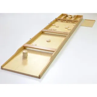 VINKELAU GmbH Made in GermanyVINKELAU GMBH - Made in Germany Gebrüder Vinkelau GmbH Shuffelboard faltbar/Sjoelbak opvouwbaar/Dutch Shuffleboard Foldable/Mit Offiziellen Wettkampfmaßen und mit 30 hohlgeschliffenen Spielsteinen/Made in Germany