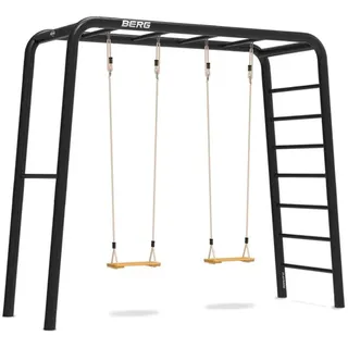 Berg Toys BERG PlayBase M Schwarz + 2x Holzschaukel,