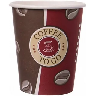 packeo 1000 Stk. Kaffeebecher Coffee to go, Pappe beschichtet, 8oz., 200 ml
