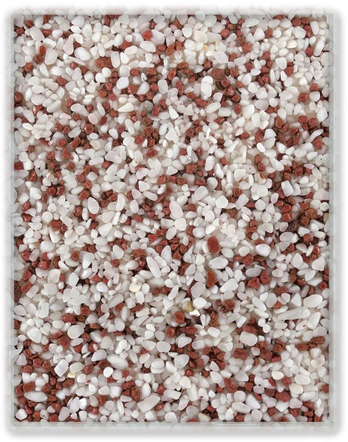 Terralith Farbmuster Metallic Steinteppich -metallic mix 100-, Körnung: mittel (4-6 mm)