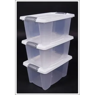 Spetebo Stapelbox 40 x 30 cm 3-tlg. weiß
