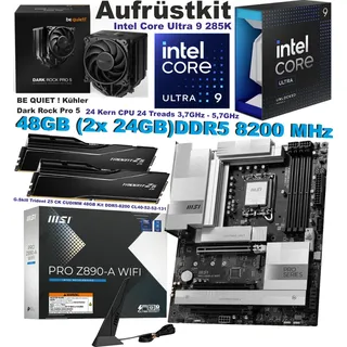 Bundle Aufrüstkit Intel Core Ultra 9 285K MSI Pro Z890-A WiFi 48GB DDR5 8200MHz