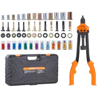 Vevor Nietmutternzange-Set Blindnietmutternzange 410 mm, Nietenzange 13 Sätze von Muttern & Dornen, Nietmutterwerkzeug M3 M4 M5 M6 M8 M10 M12 Profi Handnietzange, Nietmaschine Gewinde Nieten