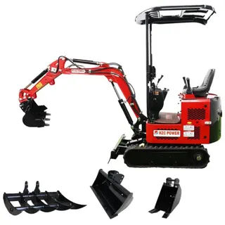 Minibagger HZC Power DKB991, Diesel, 940 Kg, neues Design und seitliche Joystick-Steuerung