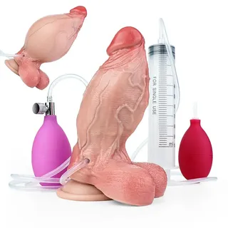 Qodpxxi XXL Aufblasbarer Analplug Realistischer Spritz Dildo Analdildos mit Spritzfunktion Anal Toys Silikon GroßEr Dildo Butt Plug Analdildos Prostata Massage Anal Spielzeug für die Frau Männer