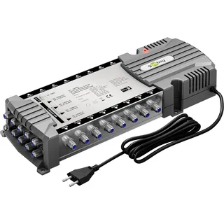 goobay Sat-Multischalter 9 Eingänge/16 Ausgänge / 4K, 8K UHD/DAB+ / für 16 Teilnehmer