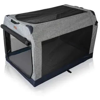 Knuffelwuff Faltbare Hundebox XL 91 x 61 x 58 cm Grau