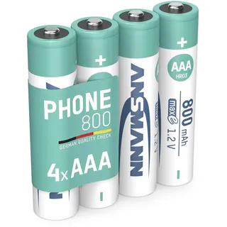 Ansmann Telefon Akku AAA 4 Stück, 1,2V DECT