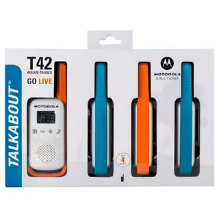 Motorola Talkabout T42 blau / orange 4 Einheiten