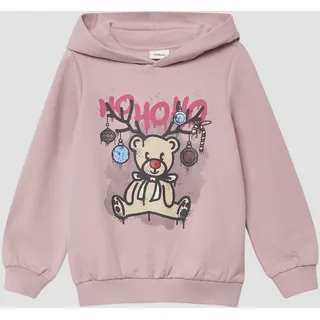 s.Oliver Hoodie mit Weihnachtsprint - pink - 140