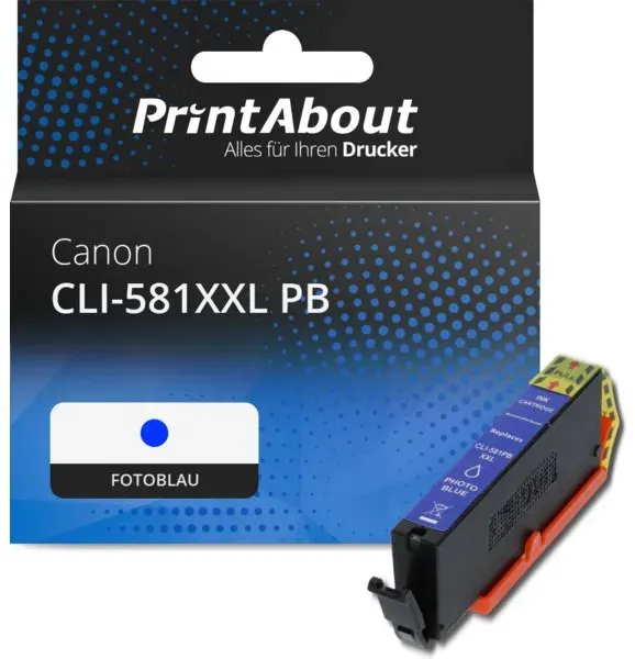 Druckerpatrone kompatibel mit Canon CLI-581XXL PB - Fotoblau - Extra hohe Kapazität