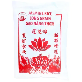 Ricefield Jasminreis 100%, Langkorn, 18 kg