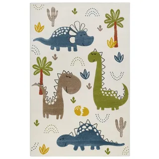 Smart Kids Kinderteppich Dino & Friends in creme weiß, bunt | Gr.: 160x230cm