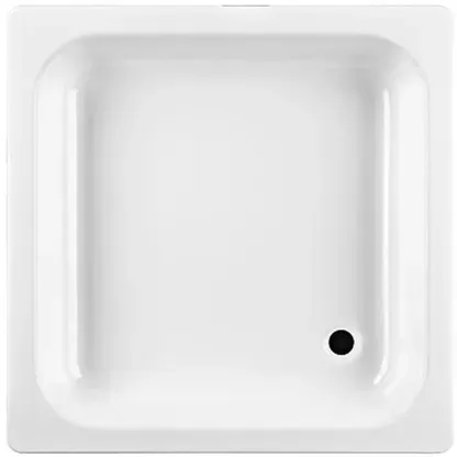 Duschwanne quadratisch 80x80 cm Stahl-Emaille