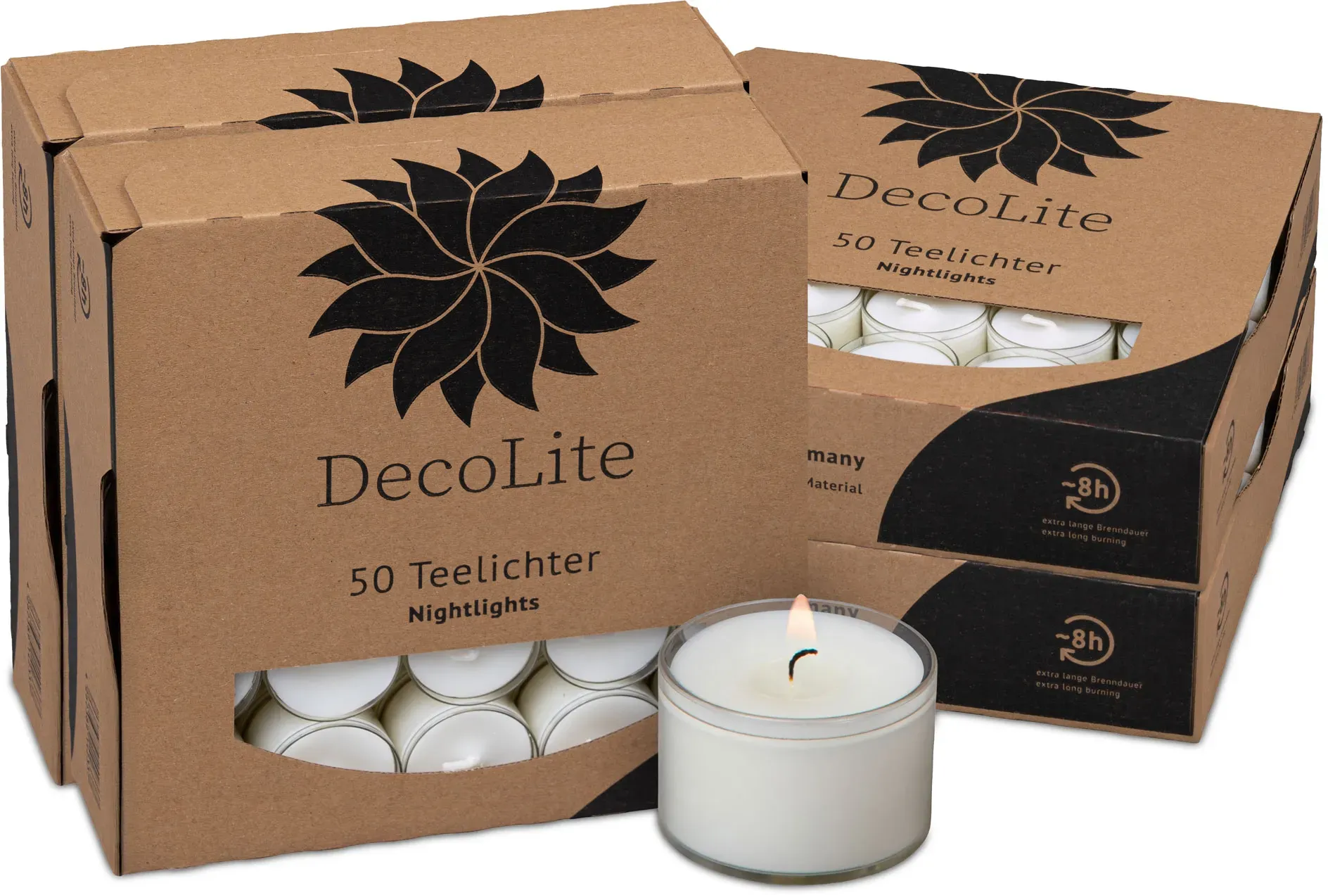 DecoLite: Teelichter Nightlights - Gastropack (4 x 50er Pack)