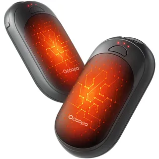 OCOOPA Handwärmer Elektrisch 2 Pack mit Magnetische, Tragbare Heizung 5000mAh, 3 Stufen Heizung, Kompakt für Handschuhe, Tasche, Winter-Essentials, Adventskalender Füllung Geschenke für Männer Frauen