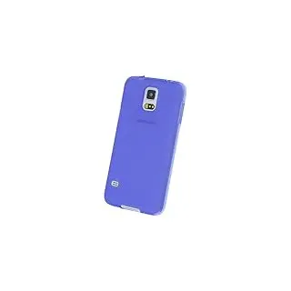 doupi PerfectFit Schutzhülle für Samsung Galaxy S5 (S5, S5 Duos, S5 Plus, S5 LTE, S5 Neo), Staubschutz eingebaut mit Staubstöpseln Matt Clear TPU Schale Softcase Cover, lila