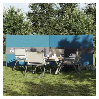 vidaXL Camping-Windschutz Blau 344 x 120 cm wasserdicht
