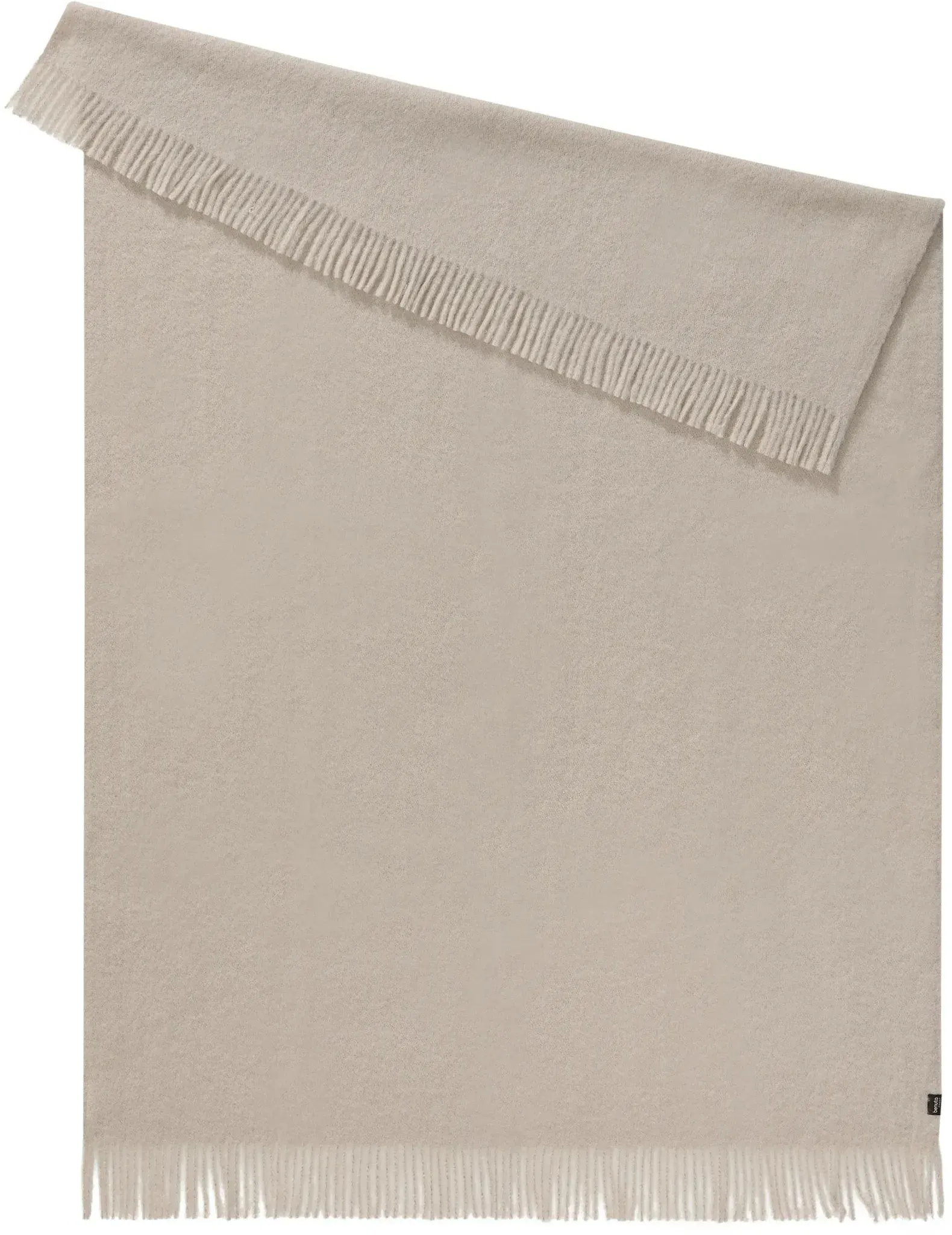 benuta Finest Decke Otis Taupe 130x180 cm - Moderner Kurzflor-Teppich für Wohnzimmer